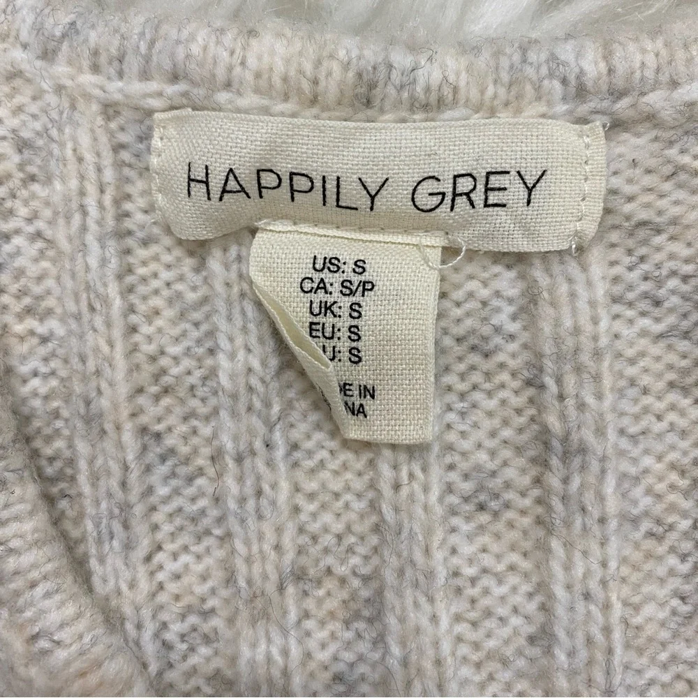 Cream ribbed knitted Sweater Dress Set - Picture 8 of 8